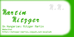 martin mitzger business card